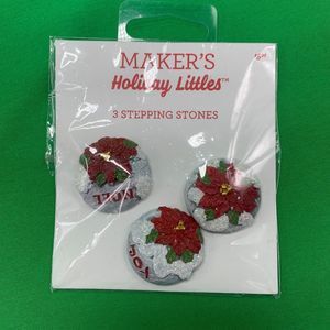 NEW Maker's Holiday Littles- 3 Stepping Stones 1" In Diameter - Scrapboo…